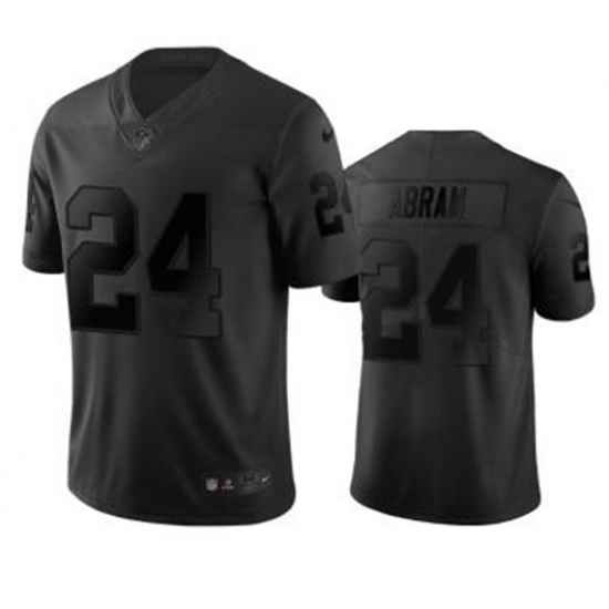 Nike Las Vegas Raiders 24 Johnathan Abram All Black Vapor Untouchable Limited Jersey
